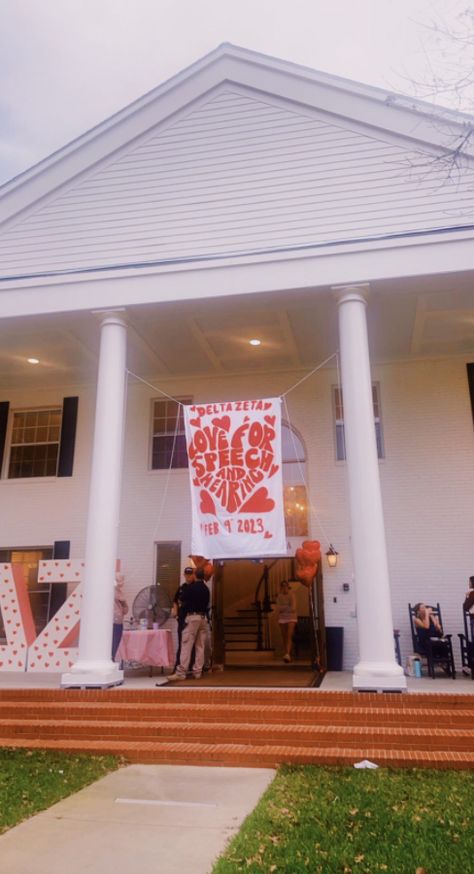 Delta Zeta Philanthropy Events, Zta Philanthropy, Philanthropy Events, Speech And Hearing, Sorority Banner, Delta Zeta, Bid Day, Florida State, Painting Crafts