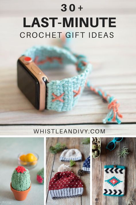 Last Minute Crochet Gifts, Crochet Teacher Gifts, Quick Crochet Gifts, Crochet Gift Ideas, Easy Knitting Projects, Easy Crochet Projects, Holiday List, Crochet Gift, Crochet Simple