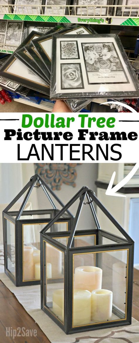 Picture Frame Lanterns, Picture Frame Lantern, Tree Picture Frame, Apartment Decoration, Hemma Diy, Diy Event, Diy Apartment Decor, Wine Bottle Diy Crafts, Diy Store