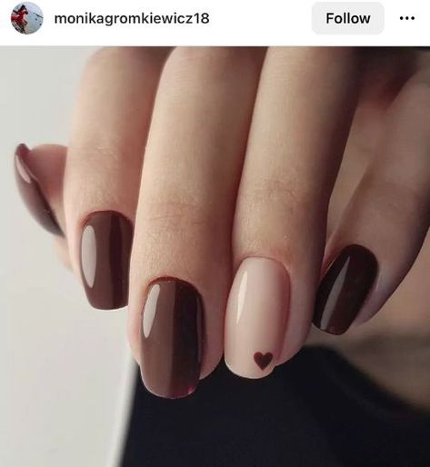 Brown Nail Art, Nail Art Designs For Beginners, Brown Nails Design, Simple Fall Nails, Nagellack Trends, Fall Gel Nails, Beige Nails, Simple Gel Nails, Casual Nails