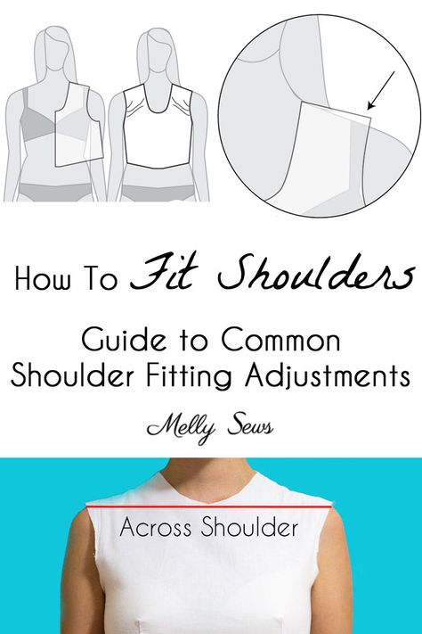 Shoulder Fitting Adjustments When Sewing - Melly Sews Sewing Alterations, Diy Vetement, Beginner Sewing Projects Easy, Techniques Couture, Leftover Fabric, Pattern Drafting, Sewing Projects For Beginners, Sewing Skills, Love Sewing