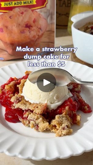 Martha White Muffin Mix, Strawberry Dump Cake, Strawberry Muffin, Martha White, Strawberry Pie Filling, Strawberry Dessert Recipes, Dessert Recipies, Strawberry Muffins, Stick Butter