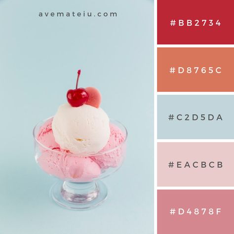 Sweet ice cream in bowl on light background Color Palette #245 - Color combination, Color pallets, Color palettes, Color scheme, Color inspiration, Colour Palettes, Art, Inspiration, Vintage, Bright, Blue, Warm, Dark, Design, Yellow, Green, Grey, Red, Purple, Rustic, Fall, Autumn, Winter, Summer 2019, Nature, Spring, Summer, Flowers, Sunset, Sunrise, Pantone https://avemateiu.com/color-palettes/ Ice Cream Palette Colour, Sweet Colour Palette, Sweets Color Palette, Sweet Color Palette, Ice Blue Color Palette, Ice Cream Color Palette, Ice Cream Palette, Light Background Color, Cute Color Combinations