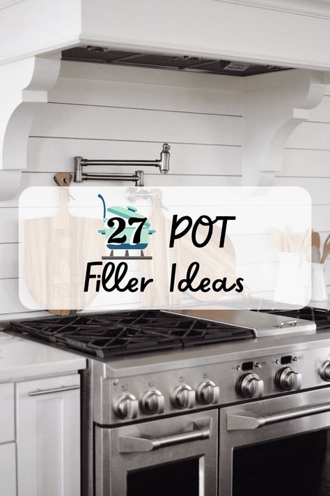 Whoever said it’s the little things that matter the most was surely talking about pot fillers. Adding this understated kitchen accessory will make you wonder Farmhouse Kitchen Pot Filler, Pot Filler Tile Backsplash, Kitchen Backsplash With Pot Filler, Kitchen Backsplash Ideas With Pot Filler, Black Pot Fillers Over Stove, Pot Fillers For Large Pots, Kitchen Pot Filler Faucet, Countertop Pot Filler, How To Add Pot Filler