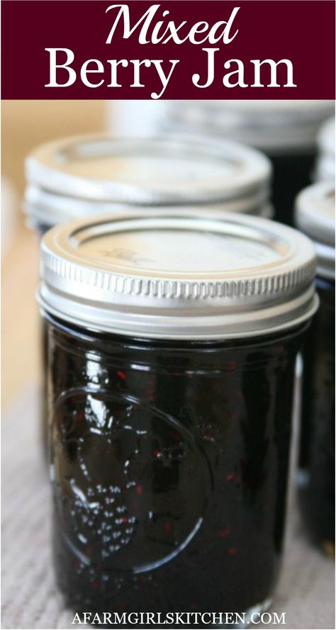 Strawberry Blueberry Jam, Mixed Berry Recipes, Berry Jam Recipe, Butter Packaging, Easy Jam Recipe, Mix Berry, Mixed Berry Jam, Tarzan Movie, Blueberry Jam Recipe