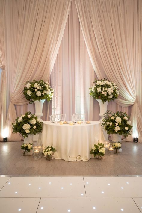 Draping, florals, lighting Sweetheart Table Wedding Draping, Indoor Wedding Drapery, Sweetheart Table Draping, Pipe And Drape Wedding, Sweetheart Table Backdrop, Cake Table Backdrop, Ethereal Garden, Wedding Drapery, Pipe And Drape Backdrop