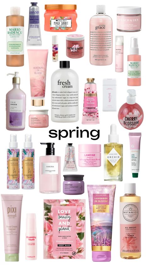 #spring #springtime #springskincare #seasonskincare #preppyskincare #skincare #howtosmelllike #howtosmellgood #howtosmelllikeseries Smell Like Spring, Combo Skin Care, Spring Fragrances, Shimmer Body Oil, Skin Advice, Makeup Accesories, Spring Scents, Body Hygiene, Combo Skin