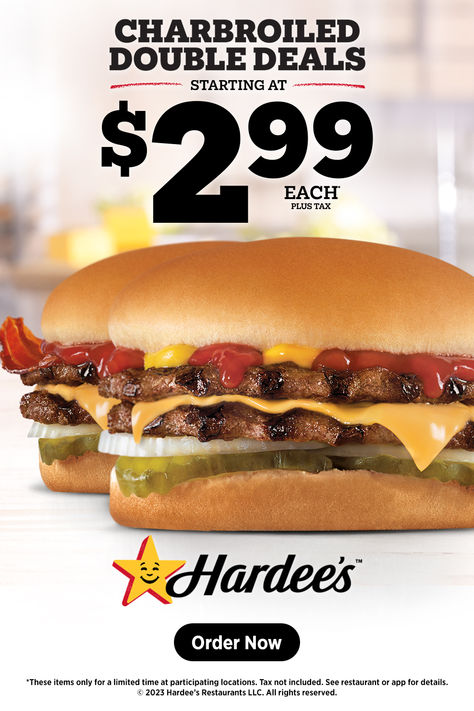 Starting at $2.99, Hardee’s Double Deals pack twice the goodness with a Double Cheeseburger or Bacon Doublecheeseburger. February Tattoo, Husband Wife Tattoos, Wife Tattoos, Wife Tattoo, Army Wife Life, Double Cheeseburger, How To Make Stencils, Story Elements, Beef Burger