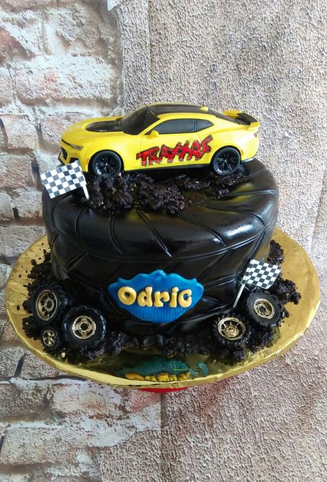 Traxxas Race Car Cake Rc Car Birthday Cake, Rc Car Cake, Race Cars Cake, Cars Cake Topper, Car Birthday Cake, Race Car Cake, Cake Topper Ideas, Project Cars For Sale, Race Car Cakes