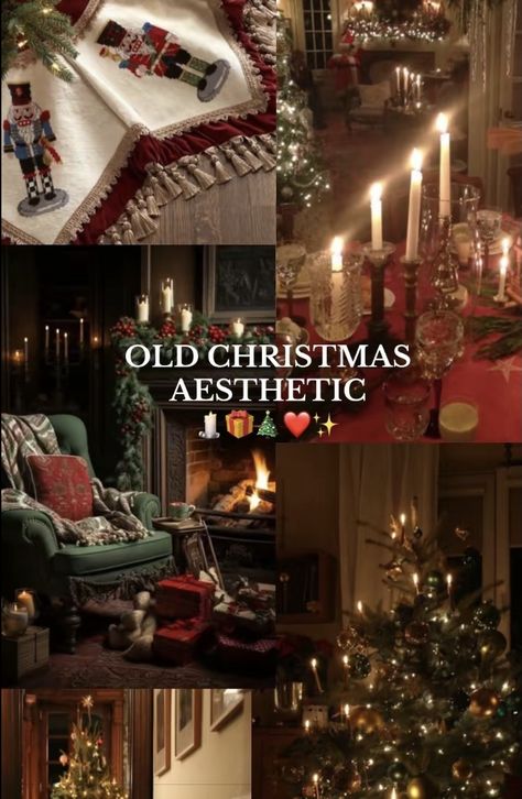 Traditional Nostalgic Christmas, Antique Christmas Aesthetic, Messy Christmas Aesthetic, 90 Christmas Aesthetic, 1990s Christmas Aesthetic, Nostalgia Christmas Aesthetic, Christmas Victorian Decoration, Christmas Aesthetic Nostalgia, Christmas Mood Board Aesthetic