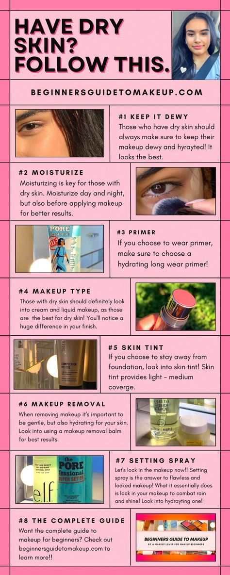 Beginner to makeup and confused about where to start?! Here's your ULTIMATE guide! Discover comprehensive tutorials, guides, tricks, and much more here!💄💋✨ Makeup Tips For Dry Skin, Skin Hacks, Facial For Dry Skin, Dry Skin Makeup, Skin Bumps, Skin Advice, Dry Skin On Face, Dry Skin Remedies, Dry Face