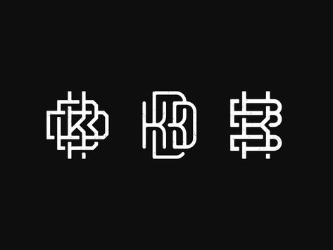 KBD Monograms by Ilham Albab on Dribbble 3 Letter Logo, Modern Monogram Logo, Logo Identity Branding, Logo Monogramme, Pretty Logo, Monogram Business, Unique Monogram, Clothing Brand Logos, Logo Identity