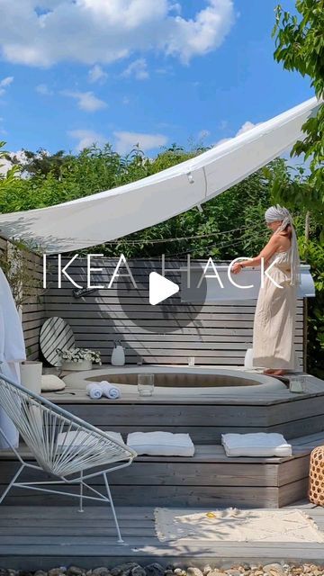 Ikea Garden, Ikea Outdoor, Bbq Hacks, Ikea Finds, Outdoor Cinema, Candy Land Christmas Decorations Outdoor, Ikea Hackers, Small Pools, Outdoor Bathrooms