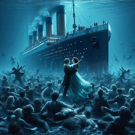 Titanic Tattoo, Inspirational Quotes For Her, Titanic Quotes, Titanic Art, Fiction Characters, Earth At Night, Post Apocalyptic City, Titanic Facts, Titanic 1997