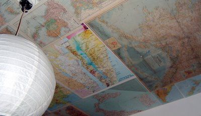 map ceiling Map Ceiling, Teenage Boys Room, Studio Ceiling, Table Lego, Teenage Boy Room, Map Paper, Unicycle, Entrance Ways, Map Globe