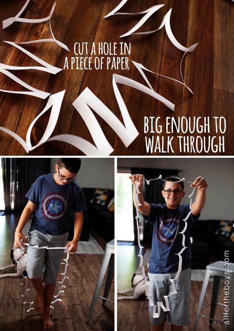 Quick trick: Walk through a piece of paper How To Do Magic, Mind Reading Tricks, Magic Tricks For Kids, Easy Magic Tricks, Easy Magic, Kids Cleaning, Boredom Busters, Object Lessons, Piece Of Paper