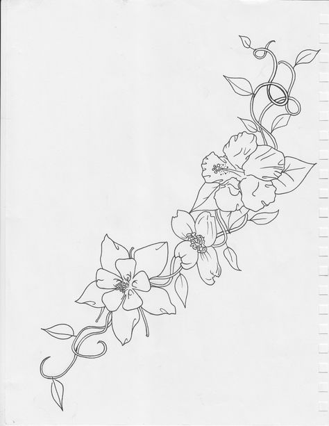 flower garland, ink pen Flower Pedals Drawings, Flower Garland Tattoo, Flower Garland Drawing, Garland Tattoo, Garland Drawing, Pink Flower Tattoos, Carnation Flower Tattoo, Purple Flower Tattoos, Hummingbird Drawing