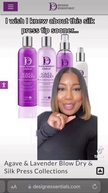 Design Essentials - Haircare on Instagram: "🗣Sound on for this one! @thealliefarmer is out here spreading the good news and she has a message for you that’s just in time for the holidays!!! Every👏🏽single👏🏽word👏🏽is👏🏽true!👏🏽 Take a listen, then head to DesignEssentials.com for the Agave & Lavender Blow-dry & Silk Press Collection!💜" Design Essentials Silk Press, Best Products For Silk Press Natural Hair, Silk Press Essentials, Silk Press Products For Natural Hair, Silk Press Products, Pressed Natural Hair, Silk Press Natural Hair, Lil Girl Hairstyles, Good Shampoo And Conditioner