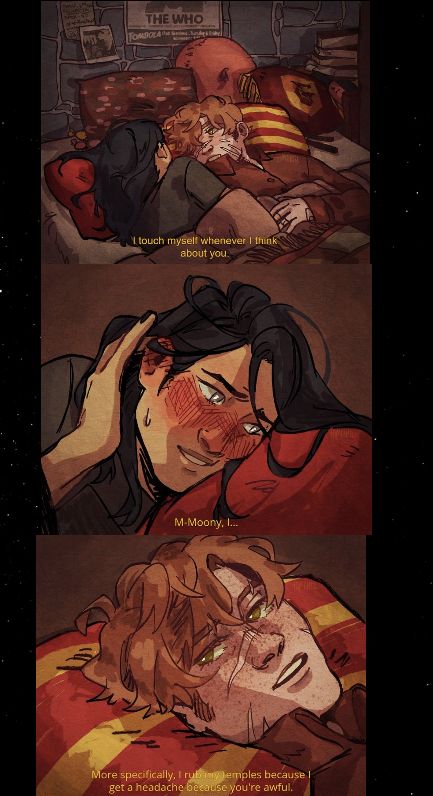 Remus And Sirius, Marauders Fan Art, Gay Harry Potter, Harry Potter Comics, Harry Potter Ships, Harry Potter Headcannons, All The Young Dudes, Harry Potter Marauders, Remus Lupin