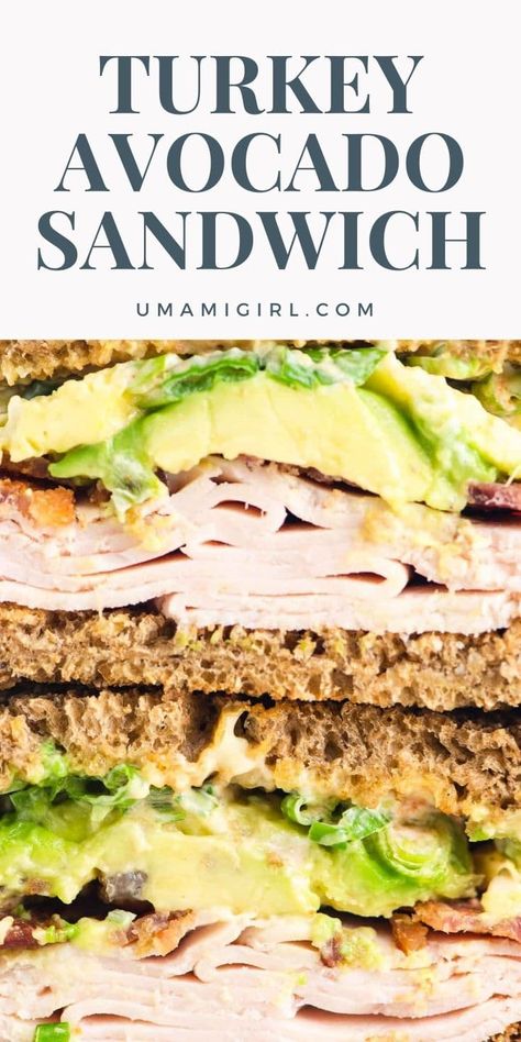 Turkey Avocado Sandwich, Cold Cut Sandwich, Cold Sandwich Recipes, Turkey Avocado, Turkey Sandwiches Recipes, Cold Cut, Turkey Sandwich, Cold Sandwiches, Avocado Sandwich