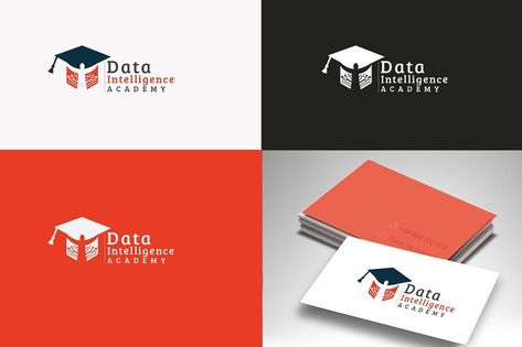 Academy Logo #abstracto #linearticon☀️ Logo Reference, Academy Logo, Visit Card, Online Academy, Own Company, Visiting Card Design, Online Logo Design, Graphic Designer Portfolio, School Logo