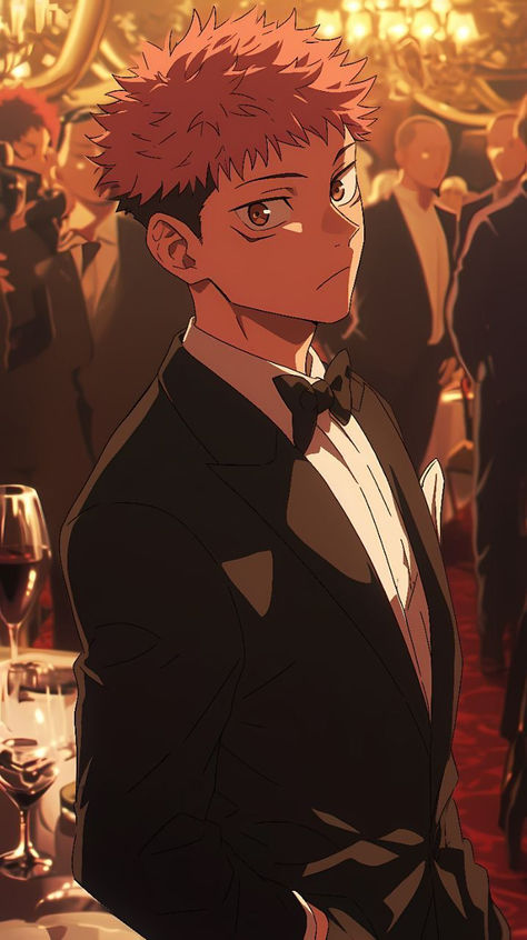 【ITADORI】 ⁀➷ Wallpaper ✪ Anime Suit, Prince Of Egypt, Yuji Itadori, 5 Anime, Dessin Adorable, Black Tie Event, Handsome Anime Guys, Handsome Anime, One Piece Anime