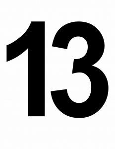 Large Number 13 Printable Large Printable Numbers, The Number 13, 13 Number, Number Flashcards, Numbers Printable, Number Chart, Number 13, Number 12, Numbers Preschool