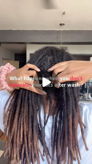 Luv - E -locs on Instagram: "gently pull them apart while damp for neat, maintained locs! ✨

Typically, I separate my locs in the shower and again after I get out. However, this time, I only separated them in the shower, and I regret it completely. It’s barely the next day, and they already look like this. While I intentionally wanted the side loc to be thicker, the outcome was unexpected, and I won’t repeat this mistake. While some are fine with skipping separation after washing, if you have loose hairs like mine, it’s worth considering separating your locs to avoid this accidental fusion.

Like and Follow for more loc content 🌿

#reels #explore #dreadhead #starterlocs" Loc Journey Before And After, Starter Locs, I Regret, Loose Hairstyles, What Happens When You, Getting Out, Locs, Follow For More, Hair Lengths