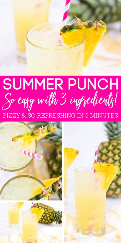 Serve up this summer party punch to drink this summer . 3 ingredients is all you need for a refreshing and hydrating punch! #passion4savings #Punch #summer #pineapple #punchrecipe #drink #sprite #easy #nofuss Poolside Drinks Nonalcoholic, Summer Drinks Nonalcoholic Pitcher, Summer Drinks Without Alcohol, Pineapple Drinks Nonalcoholic, Summer Punch Recipes Non Alcoholic, Drinks For Party Nonalcoholic, Summer Punch Nonalcoholic, Party Punch Recipes Nonalcoholic, Non Alcoholic Punch Recipes For A Crowd