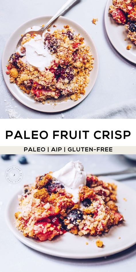 Simple Paleo Dessert, Elimination Diet Dessert Recipes, Aip Cobbler, Aip Strawberry Recipes, Paleo Date Recipes, Paleo Baked Goods, Aip Sheet Pan Recipes, Aip Beef Recipes, Elimination Diet Desserts