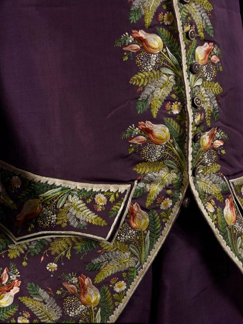 18th Century Court Suit, 18th Century Textiles, 18th Century Patterns, Rococo Menswear, 1700 Clothing, 18th Century Waistcoat, 18th Century Stomacher, 18th Century Embroidery, Costume Embroidery