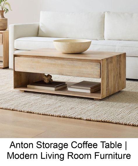 Made of solid mango wood that beautifully displays the natural grain of the wood, our Anton Coffee Table is a modern take on rustic farmhouse style. Equipped with a drawer and a roomy open compartment, easily display (or hide away) books, remotes and baskets. As a Fair Trade Certified™ product, each piece supports better living and working conditions for the workers who make it.  KEY DETAILS  Solid mango wood.  The mango wood used on this product