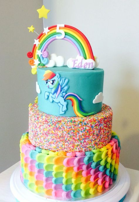 23+ Wonderful Picture of My Little Pony Birthday Cake Ideas - entitlementtrap.com Pony Birthday Cake Ideas, My Little Pony Birthday Cake, Gökkuşaği Pasta, Rainbow Dash Cake, Pony Birthday Cake, Rainbow Dash Birthday, Rainbow Dash Party, Cake Rainbow, My Little Pony Cake