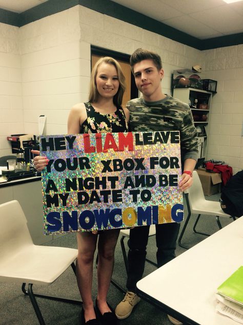 Gamer Hoco Proposal, Gamer Promposal Ideas, Gamer Promposal, Snowcoming Proposal, Winter Ball Proposals, Winter Formal Proposal, Girl Ask Guy, Formal Proposal, Dance Asks