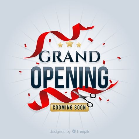 Flat grand opening decorative background | Free Vector #Freepik #freevector #background #banner #ribbon #business Grand Opening Background, Opening Background, Diy Skirt Tutorial, Woods Wedding Photos, Grand Opening Banner, Shop Banner Design, Banner Ribbon, Digital Graphics Art, Dance Background