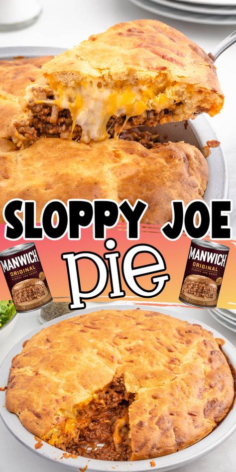 Bisquick Meat Pie, Sloppy Joe Pie, Impossible Pies, American Sandwich, Beef And Onions, Sloppy Joe Casserole, Beef Entrees, Sloppy Joe Sauce, Hamburger Dishes