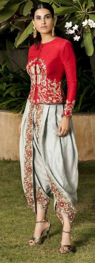 Indo western Trendy Indian Outfits, Trendy Outfits Indian, Outfits Indian, Anamika Khanna, Dhoti Pants, Outfit Wedding, Indo Western Dress, Outfits Dress, Salwar Kamiz