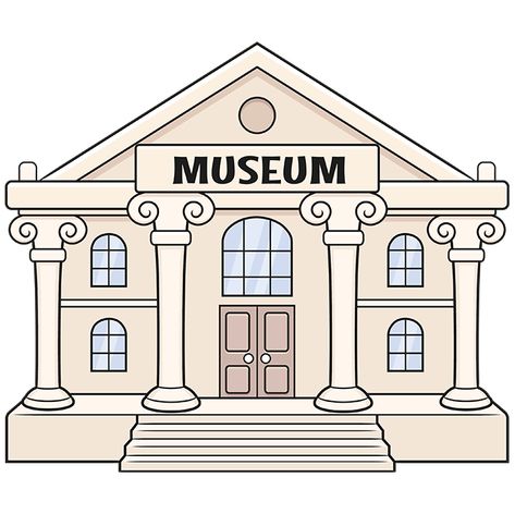 Museum Drawing, Archaeology For Kids, Photo Editing Apps Iphone, Community Places, Kids Art Galleries, Book Presentation, Head Drawing, House Cartoon, Building Drawing