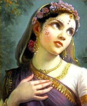 Radha Rani Gopi Dots, Radha Rani Beauty, Radharani Makeup Look, Radha Krishna Face Painting, Radha Dots, Gopi Dots Makeup, Radha Painting Beautiful, Radha Face Painting, Gopi Dots Krishna Radha