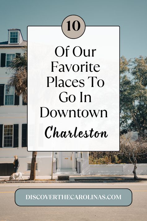 Charleston is one of those Southern coastal towns you don’t want to miss because it comes with history, culture, great food, shopping and entertainment to keep visitors happy for days or even weeks on end. Here are some of our staff’s favorite places to go in downtown Charleston, where that charming Southern hospitality is all around. #southcarolina #photography #usa #southernliving #southcarolinaliving #beachlife #lowcountryliving City Market Charleston Sc, One Day In Charleston Sc, What To Wear In Charleston Sc In Winter, What To Do In Charleston Sc, Things To Do In Charleston Sc, Charleston South Carolina Vacation, Charleston Sc Things To Do, Charleston Things To Do, Charleston Trip