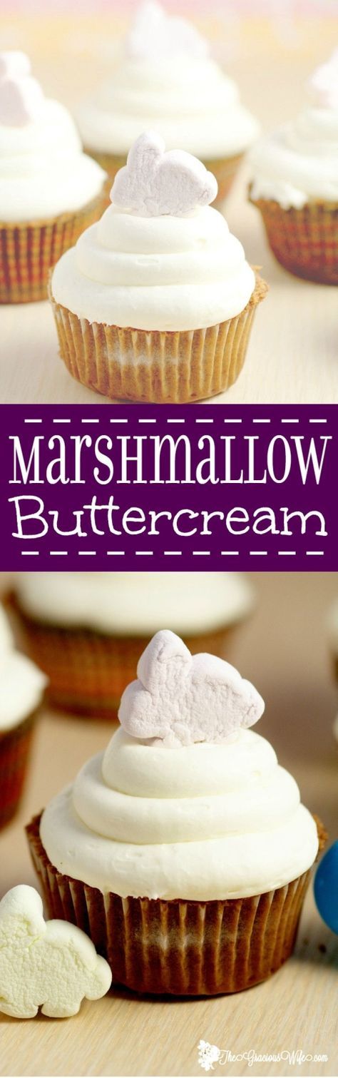 Marshmallow Frosting Recipe - a fun spin on buttercream with marshmallow creme, making a simple, sticky, and sweet Marshmallow Frosting. Perfect  your favorite best homemade cupcakes recipes.  This would be amazing for S'mores cupcakes! Homemade Cupcakes Recipes, Best Homemade Cupcakes, Marshmallow Frosting Recipe, Marshmallow Frosting Recipes, Homemade Cupcake Recipes, S Mores Cupcakes, Marshmallow Buttercream, Marshmallow Frosting, Cupcakes Recipes