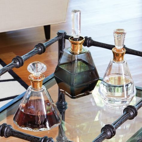 Whiskey decanter display