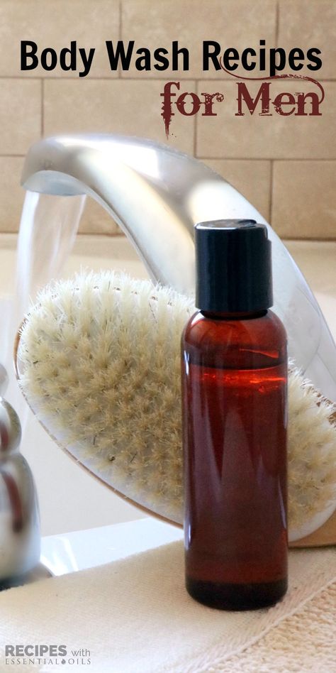 7 Homemade Masculine Body Wash Recipes for Men from RecipeswithEssentialOils.com Recipes For Men, Body Wash Recipe, Diy Body Wash, Homemade Body Wash, Essential Oil For Men, Men Skincare, Mens Body Wash, Oils For Men, Sugar Scrubs