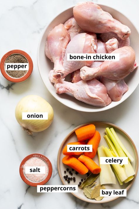 How To Make Chicken Broth, Bone Broth Recipe Chicken, Chicken Broth For Dogs, Instant Pot Chicken Broth, Recovery Recipes, Bone Broth Recipes, Chicken Bone Broth Recipe, Homemade Chicken Broth, Make Chicken Broth