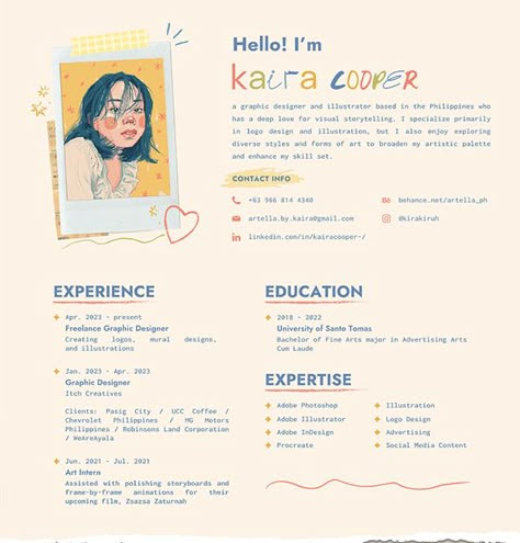 Illustration Portfolio Website, Designer Resume Creative, Illustration Resume, Resume Infographic, Resume Inspiration, Horror Magazine, Cv Ideas, Art Resume, Cv Portfolio