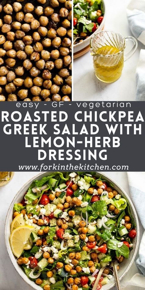 Greek Salad Chickpeas, Chickpea Spring Mix Salad, Mediterranean Diet Chickpea Salad, Salad Roasted Chickpeas, Cucumber Salad With Crunchy Chickpeas, Lemony Chickpea Salad Food And Wine, Healthy Salad With Chickpeas, Salad Ideas Chickpeas, Roasted Chickpeas Salad Recipe