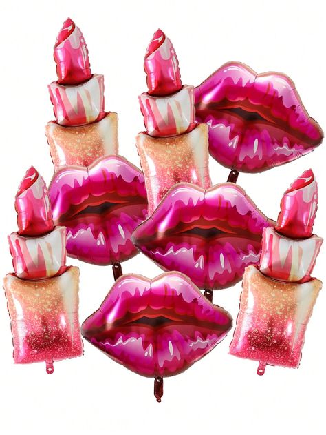 8PCS Giant Lips Lipstick Foil Balloons Set for Birthday Party Valentines Day Wedding Engagement Bridal Shower Decoration Air GlobosI discovered amazing products on SHEIN.com, come check them out! Lips Balloons, Pompon Diy, Valentines Balloons, Kiss Lips, Valentines Day Photos, Fiesta Baby Shower, Lip Shapes, Lip Designs, Wedding Balloons