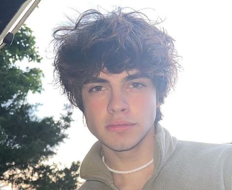 Dylan Latham Perm, Dillon Latham Hair, Dillon Latham Perm, Tiktok Hair Men, Wavy Perm, Hair Goal, Wavy Hair Men, I Have A Boyfriend, Tiktok Star