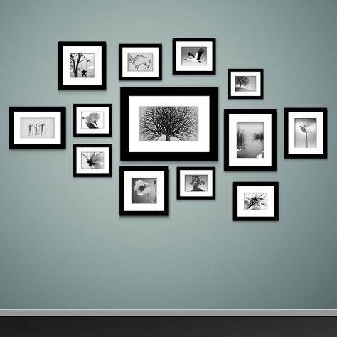 Visit the post for more. Photowall Ideas, Picture Arrangements, White Photo Frames, Photo Wall Gallery, Bedroom Pictures, Vintage Picture Frames, Wall Frames, Family Wall, Collage Frames