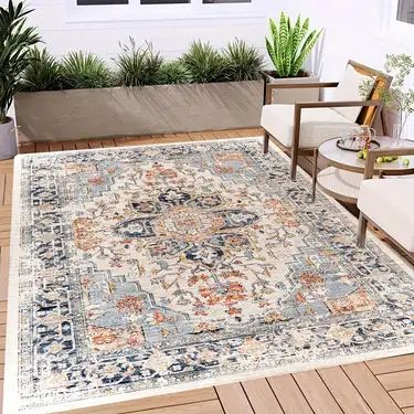 Temu Large Outdoor Rugs, Large Persian Rug, Luxury Area Rugs, 5x7 Area Rug, Patio Interior, Carpet Decoration, Traditional Area Rugs, Living Room Carpet, Styl Vintage